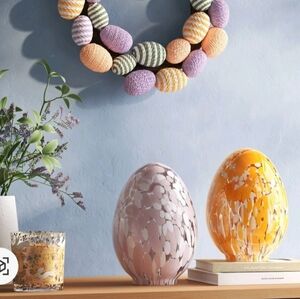 New Large Confetti Glass Easter Egg Yellow - Threshold